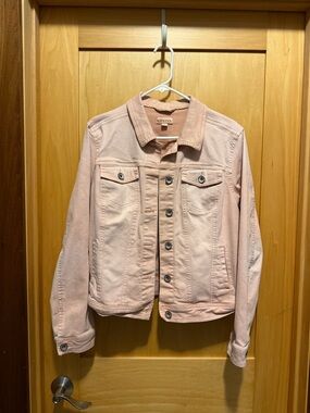 Merona Light Pink Denim Jacket - Women's Button-Front Jean Coat